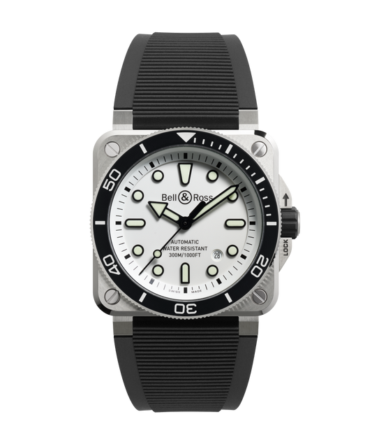 Bell & Ross Watch BR-03 Diver White Steel BR03A-D-WH-ST/SRB