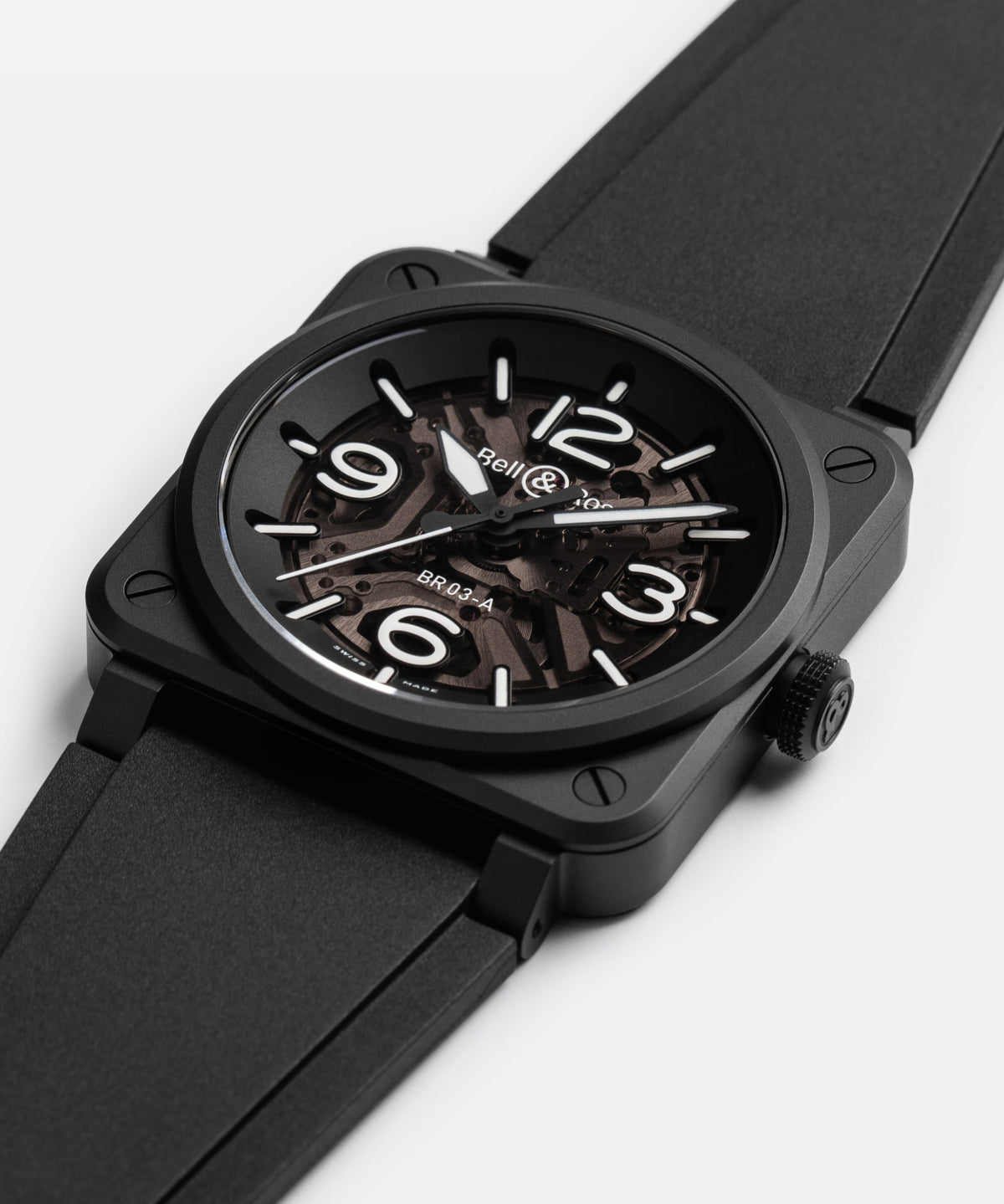 Bell & Ross Montre BR-03 Skeleton Black Ceramic BR03A-BL-SKCE/SRB