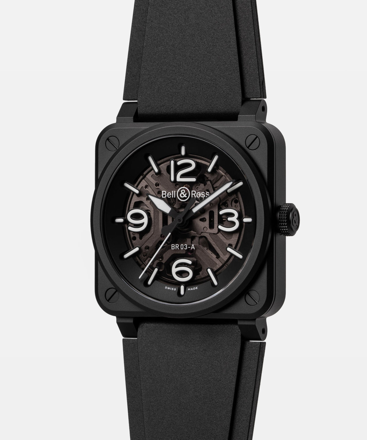 Bell & Ross Montre BR-03 Skeleton Black Ceramic BR03A-BL-SKCE/SRB