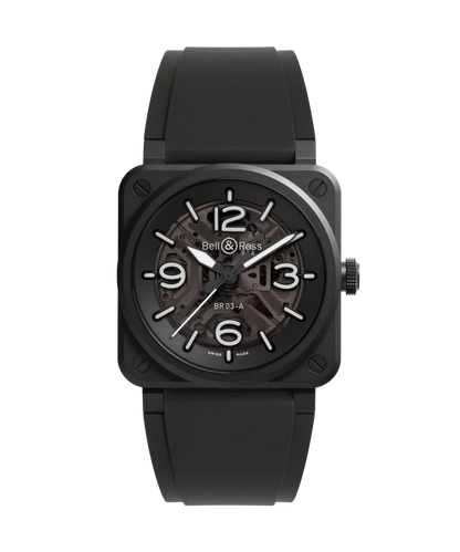 Bell & Ross Montre BR-03 Skeleton Black Ceramic BR03A-BL-SKCE/SRB