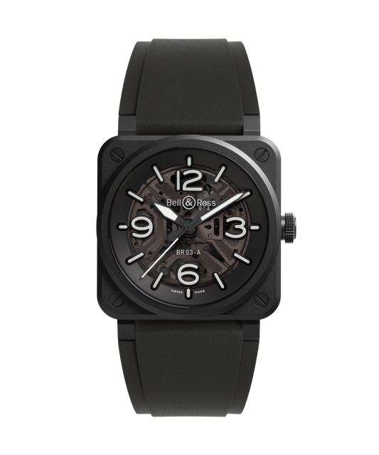 Bell & Ross Montre BR-03 Skeleton Black Ceramic BR03A-BL-SKCE/SRB