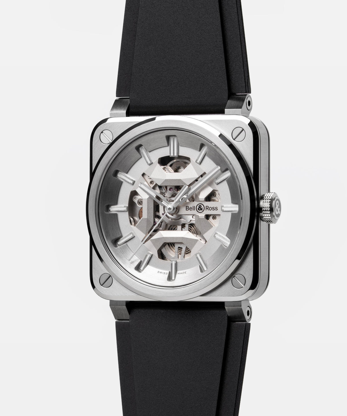 Bell & Ross Montre BR-03 Skeleton Grey Steel BR03A-GR-SKST/SRB