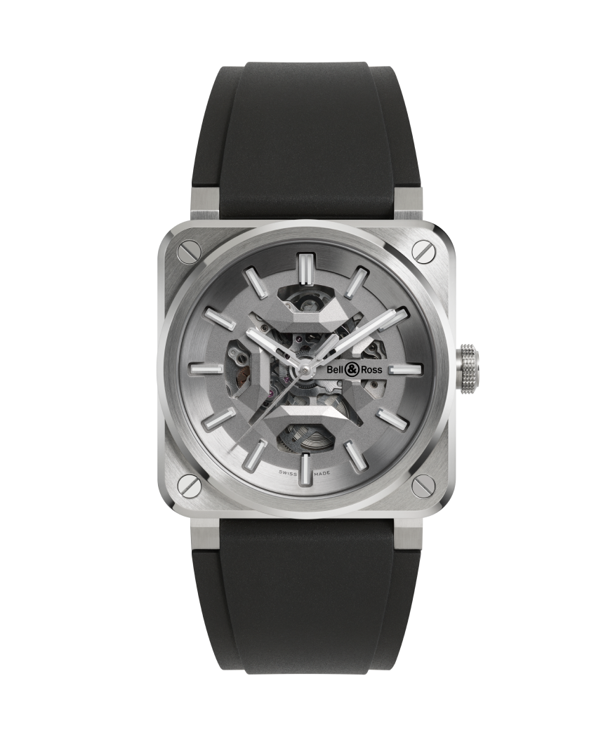 Bell & Ross Montre BR-03 Skeleton Grey Steel BR03A-GR-SKST/SRB