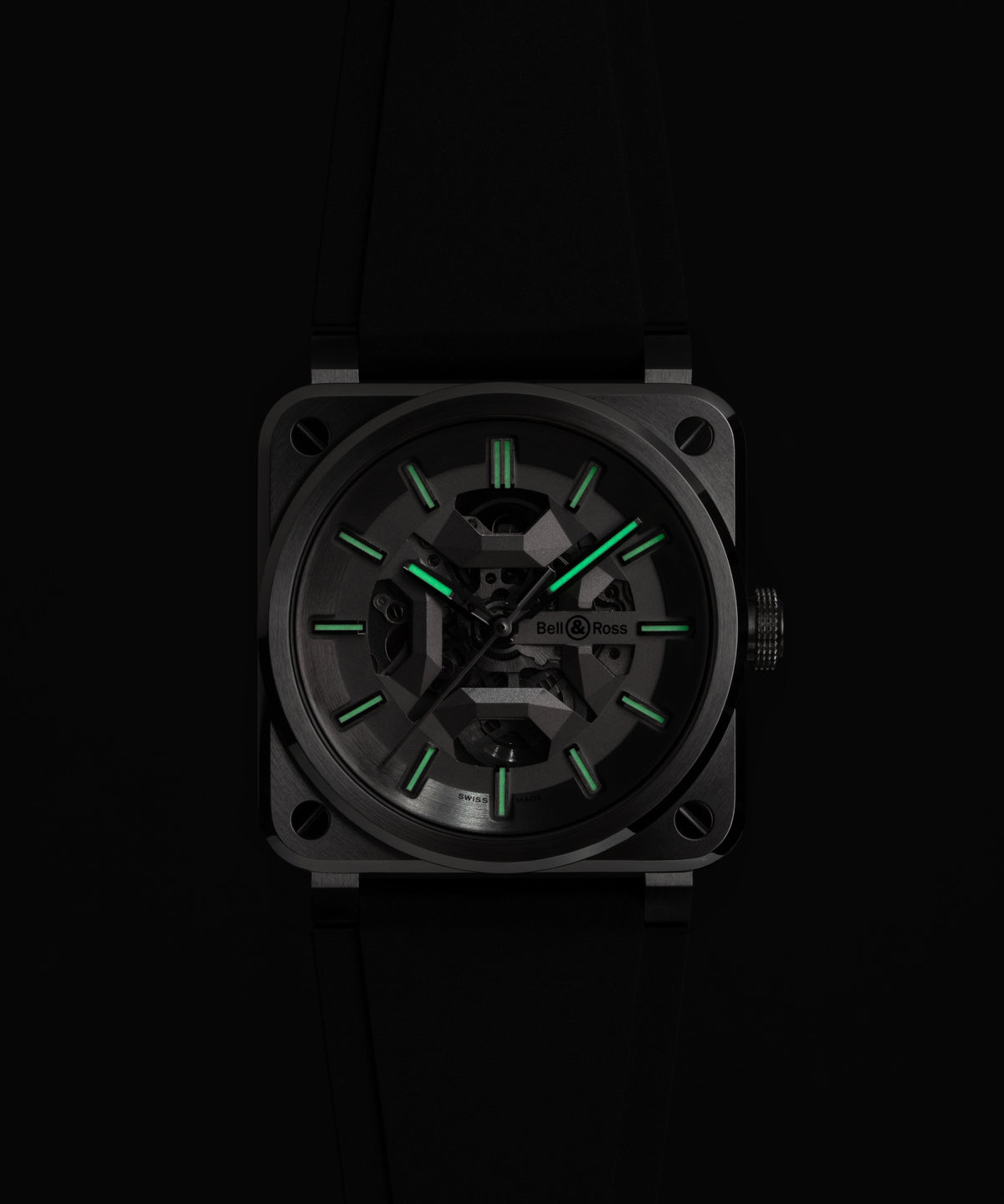 Bell & Ross Montre BR-03 Skeleton Grey Steel BR03A-GR-SKST/SRB