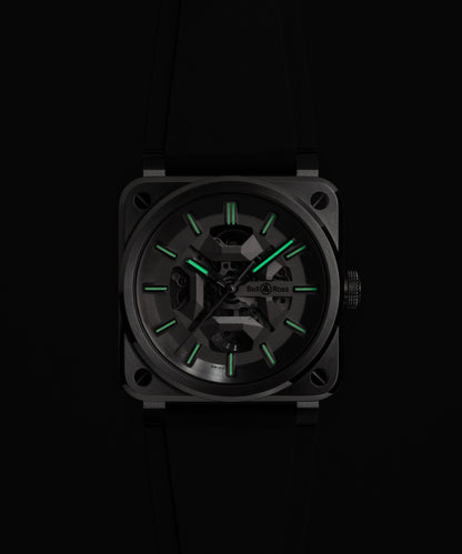 Bell & Ross Montre BR-03 Skeleton Grey Steel BR03A-GR-SKST/SRB