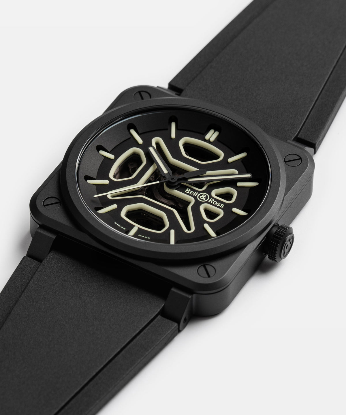 Bell & Ross Montre BR-03 Skeleton Lum Ceramic BR03A-LM-SKCE/SRB