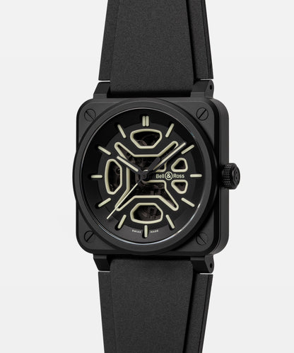 Bell & Ross Montre BR-03 Skeleton Lum Ceramic BR03A-LM-SKCE/SRB
