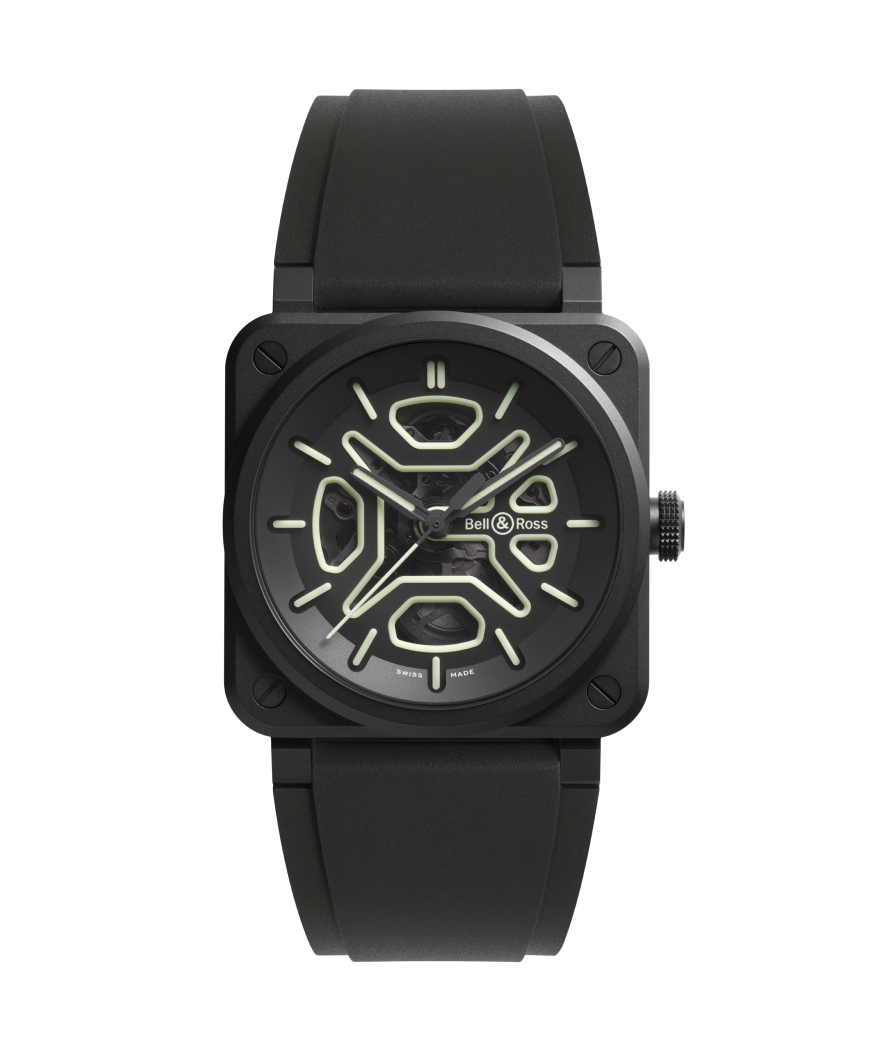 Bell & Ross Montre BR-03 Skeleton Lum Ceramic BR03A-LM-SKCE/SRB