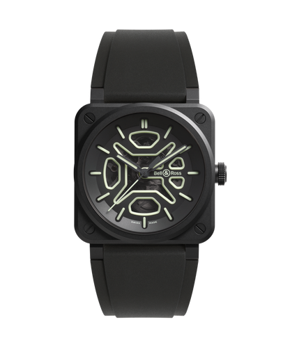 Bell & Ross Montre BR-03 Skeleton Lum Ceramic BR03A-LM-SKCE/SRB