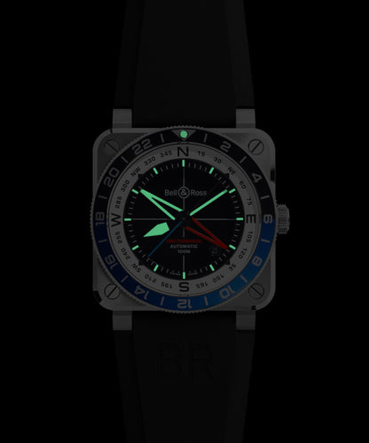 Bell & Ross Montre BR-03 GMT Compass BR0393-COM-ST/SRB