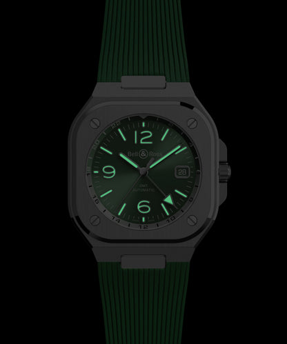 Bell & Ross Montre BR-05 GMT Green Steel BR05G-GN-ST/SRB