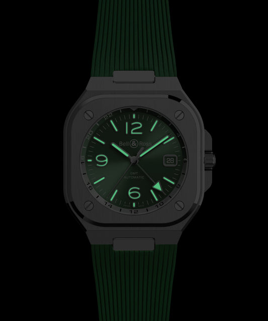 Bell & Ross Montre BR-05 GMT Green Steel BR05G-GN-ST/SRB