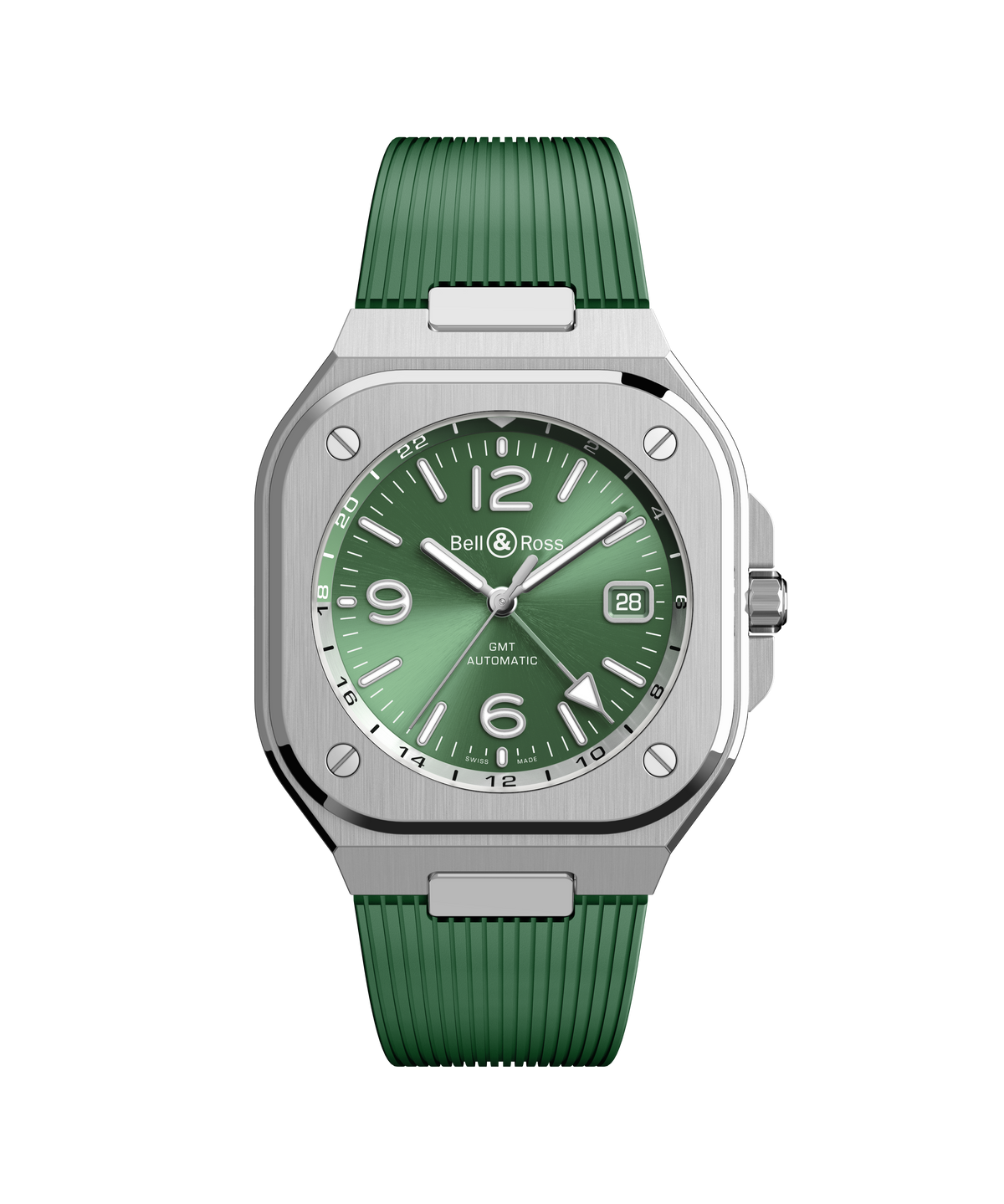Bell & Ross Montre BR-05 GMT Green Steel BR05G-GN-ST/SRB