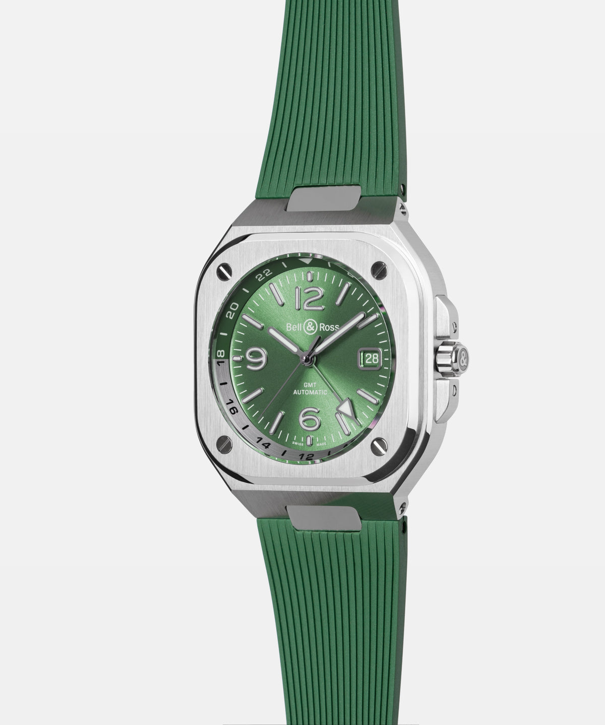 Bell & Ross Montre BR-05 GMT Green Steel BR05G-GN-ST/SRB
