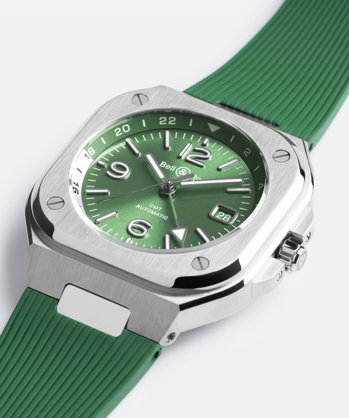 Bell & Ross Montre BR-05 GMT Green Steel BR05G-GN-ST/SRB