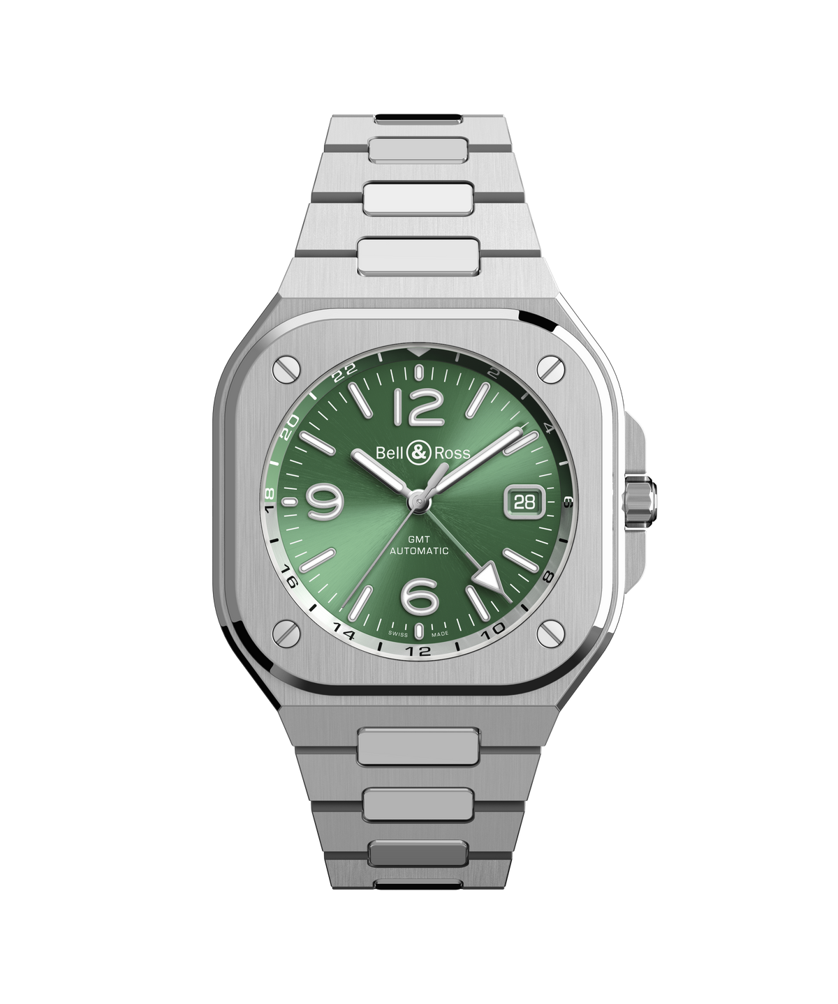 Bell & Ross Montre BR-05 GMT Green Steel BR05G-GN-ST/SST