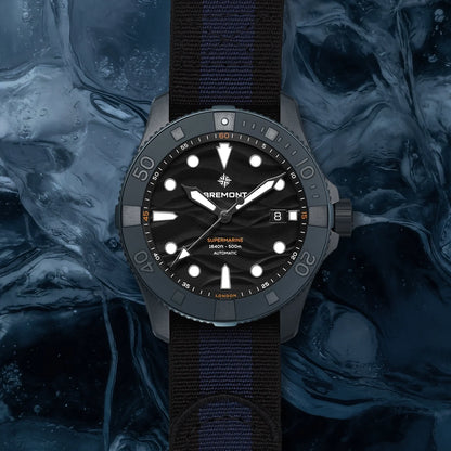 Bremont Watches | Mens | Supermarine Supermarine Full Ceramic Deep Blue Nato Strap SM43-DT-BLCER-BK-N-S