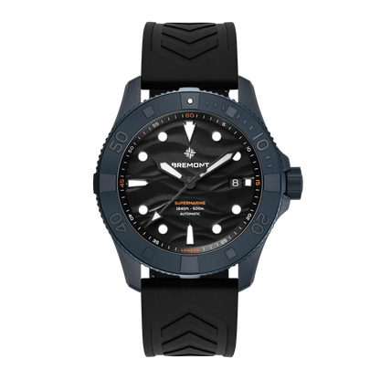 Bremont Watches | Mens | Supermarine Supermarine Full Ceramic Deep Blue Rubber Strap SM43-DT-BLCER-BK-R-S