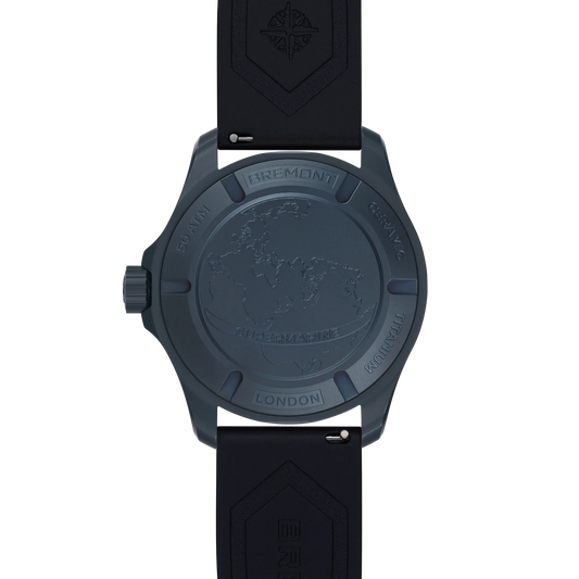 Bremont Watches | Mens | Supermarine Supermarine Full Ceramic Deep Blue Rubber Strap SM43-DT-BLCER-BK-R-S