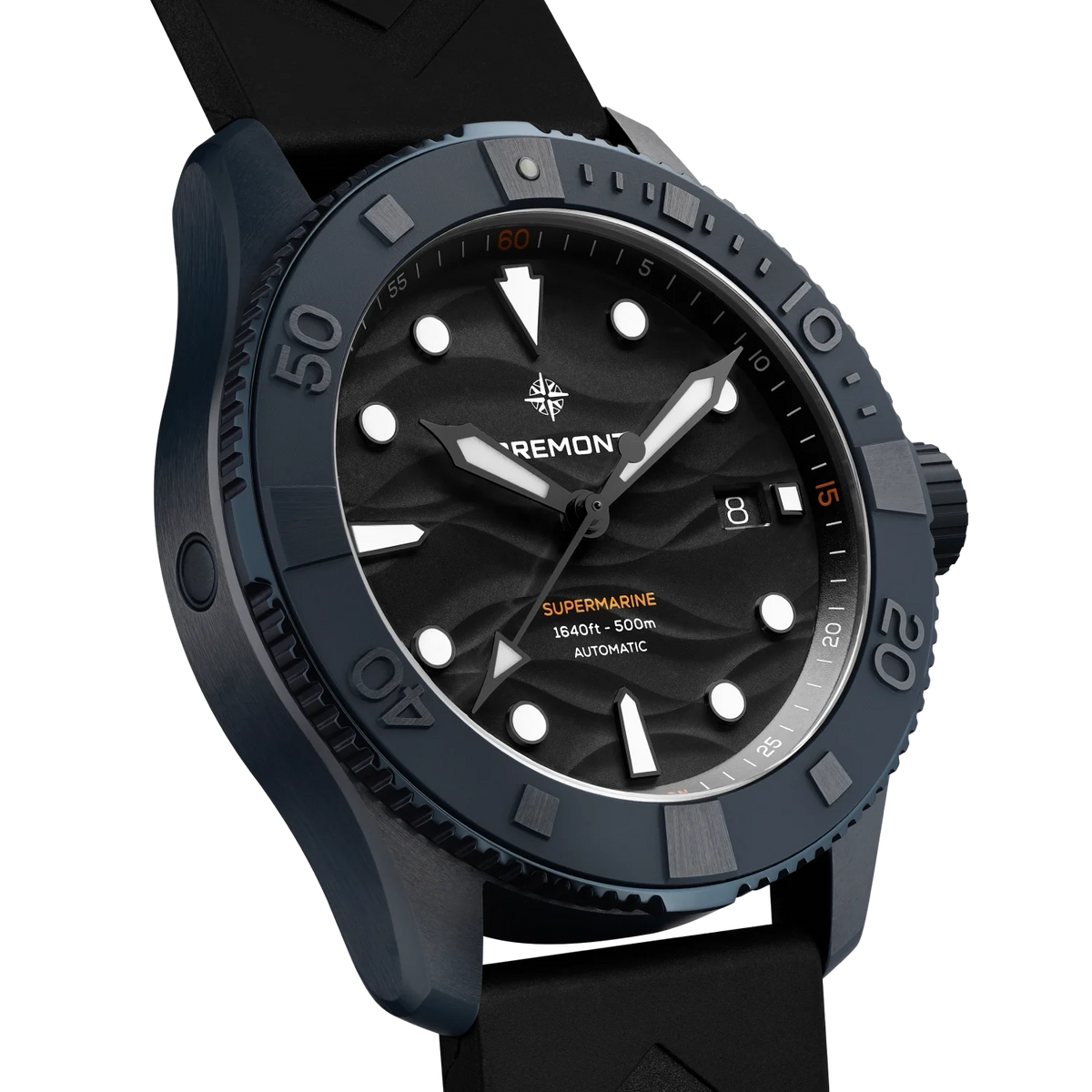 Bremont Watches | Mens | Supermarine Supermarine Full Ceramic Deep Blue Rubber Strap SM43-DT-BLCER-BK-R-S