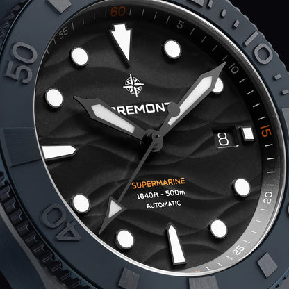 Bremont Watches | Mens | Supermarine Supermarine Full Ceramic Deep Blue Rubber Strap SM43-DT-BLCER-BK-R-S