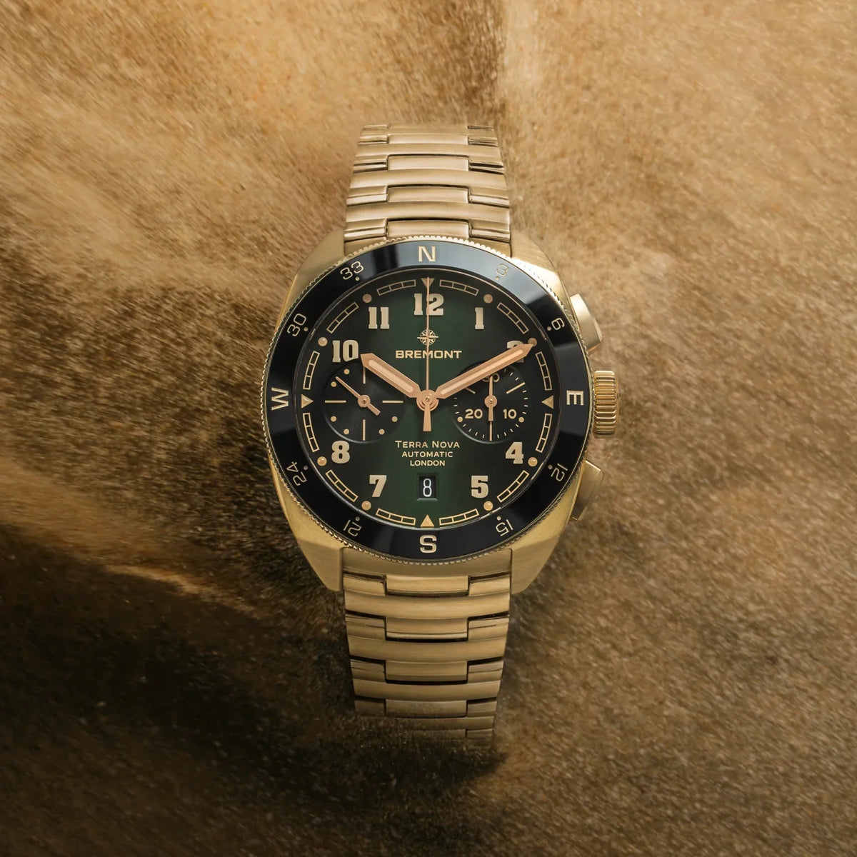 Bremont Watches | Mens | Terra Nova Terra Nova 42.5 Chronograph Bronze TN42-CHR-BZ-GN-B