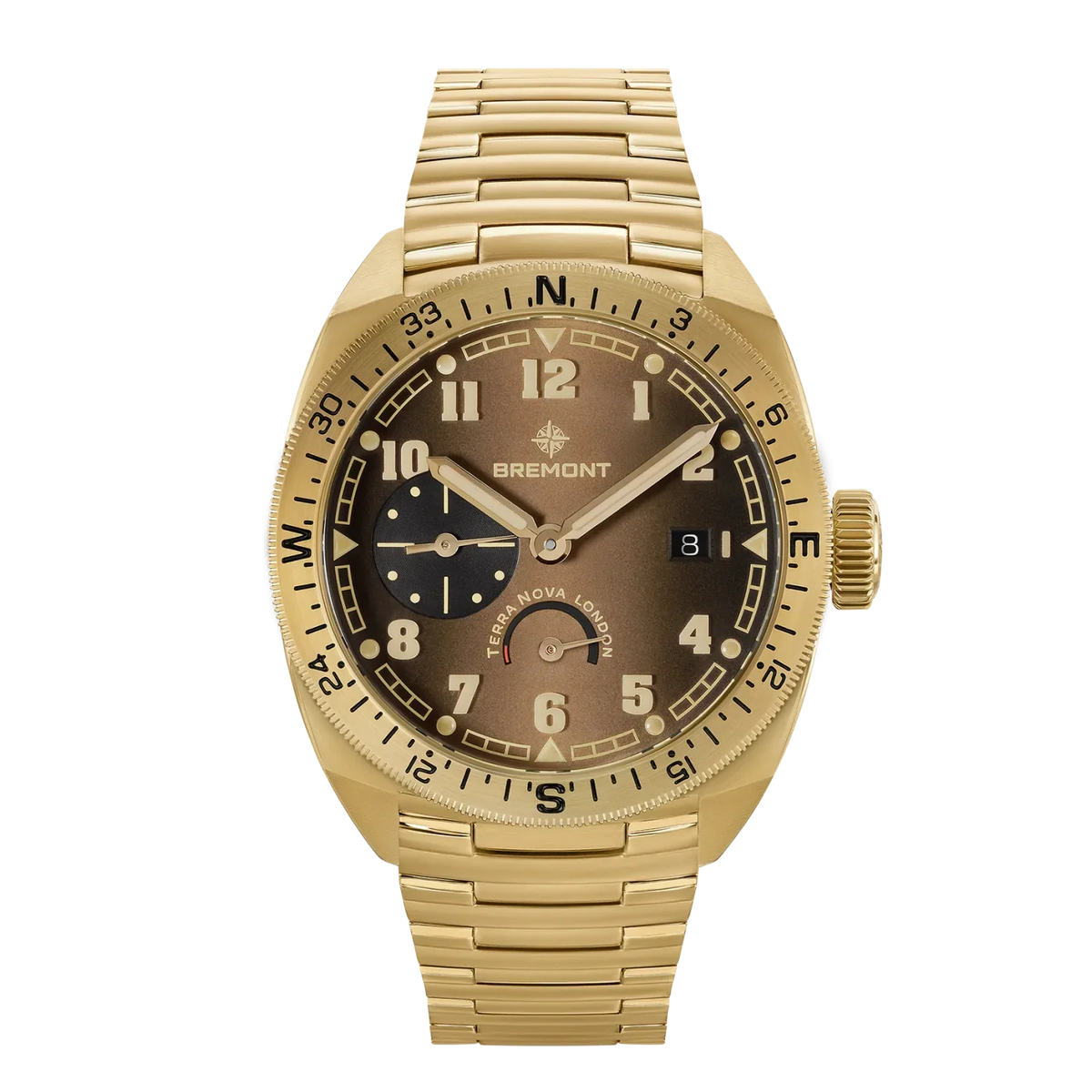 Bremont Watches | Mens | Terra Nova Terra Nova 40.5 Power Reserve Bronze TN40-PWR-BZ-BR-B