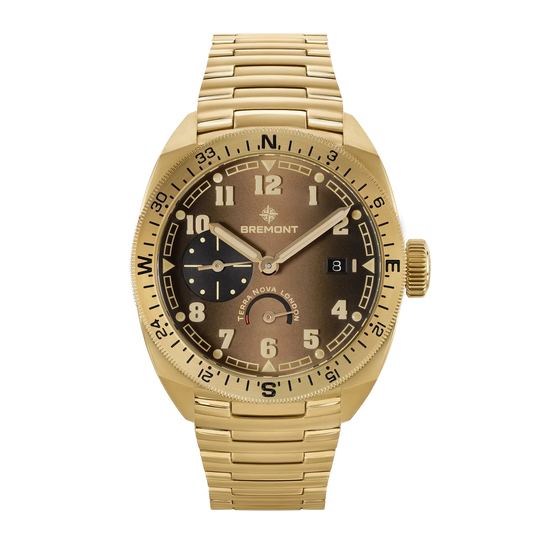 Bremont Watches | Mens | Terra Nova Terra Nova 40.5 Power Reserve Bronze TN40-PWR-BZ-BR-B
