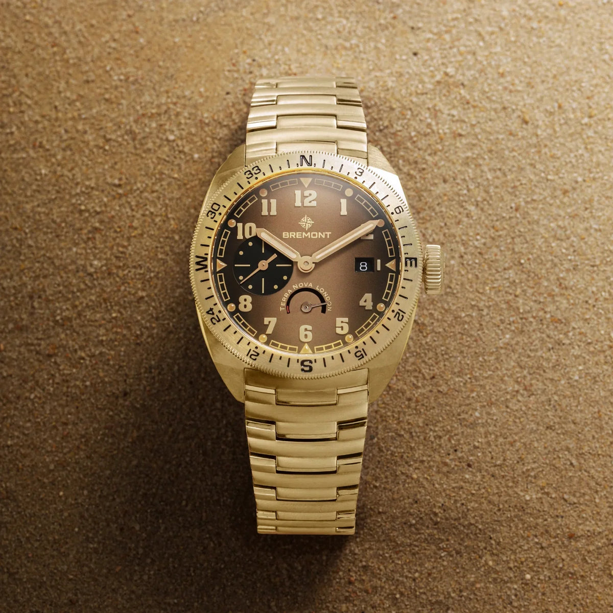 Bremont Watches | Mens | Terra Nova Terra Nova 40.5 Power Reserve Bronze TN40-PWR-BZ-BR-B