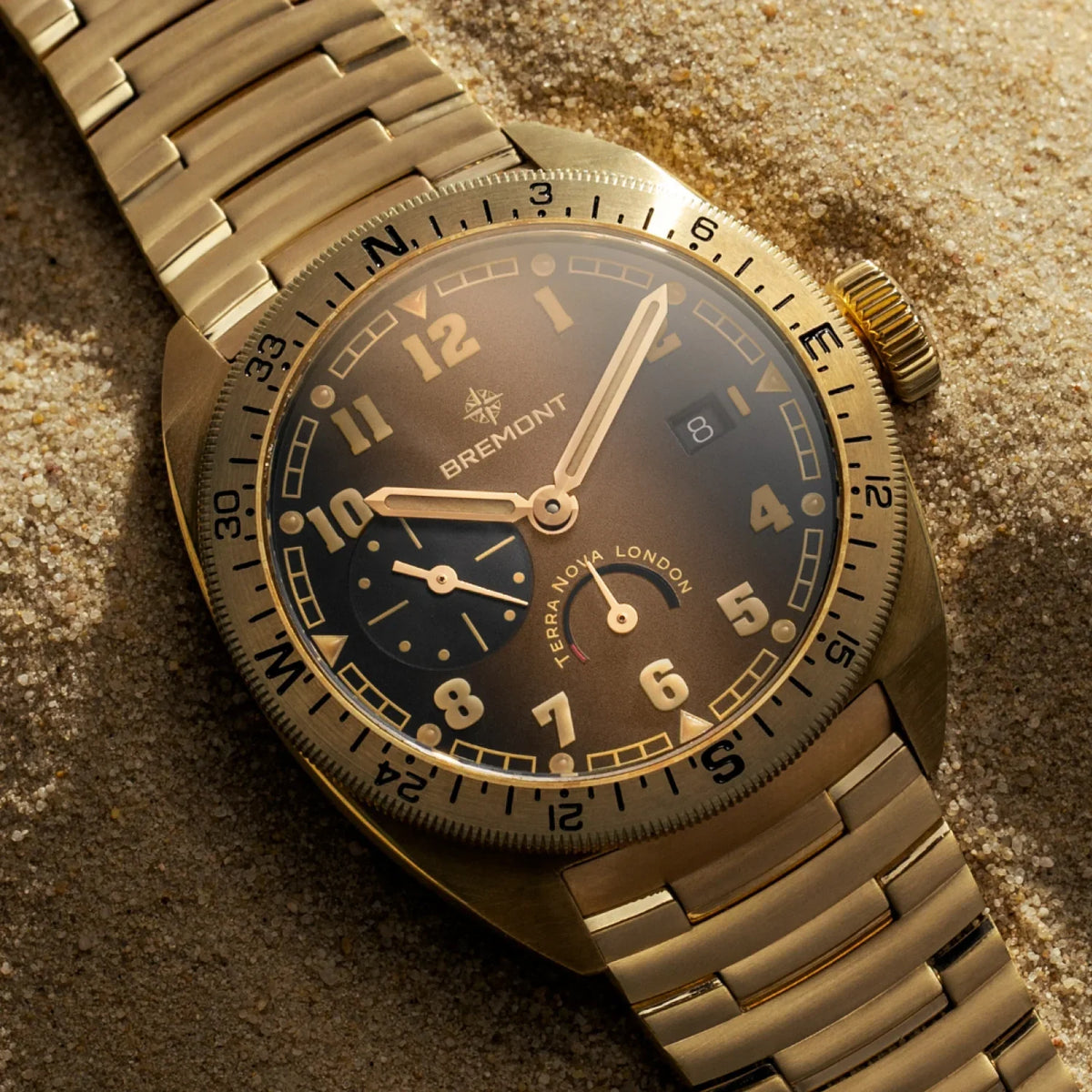 Bremont Watches | Mens | Terra Nova Terra Nova 40.5 Power Reserve Bronze TN40-PWR-BZ-BR-B