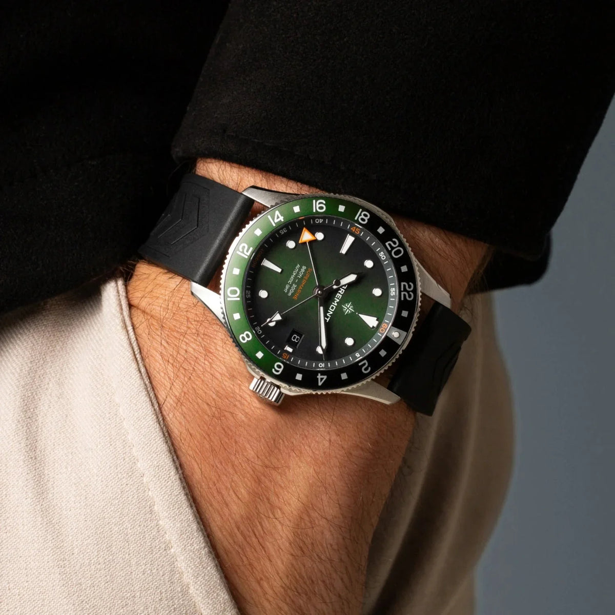Bremont Watches | Mens | Supermarine Supermarine 300M GMT, 'Tundra' Green SM40-GMT-SS-GNBK-R-S