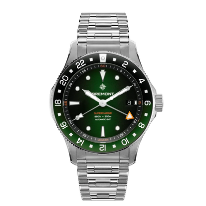 Bremont Watches | Mens | Supermarine Supermarine 300M GMT, 'Tundra' Green SM40-GMT-SS-GNBK-B