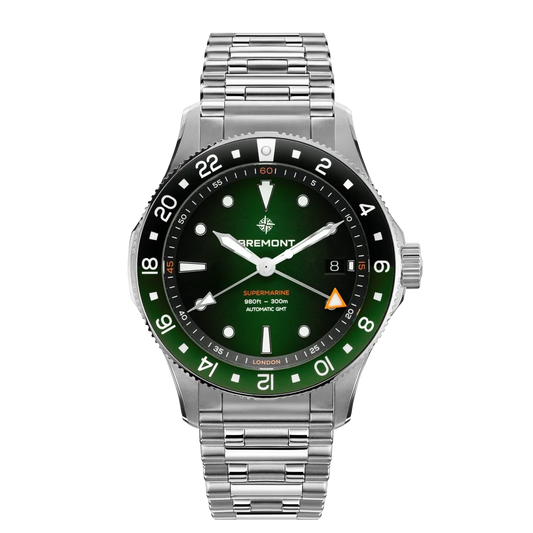 Bremont Watches | Mens | Supermarine Supermarine 300M GMT, 'Tundra' Green SM40-GMT-SS-GNBK-B