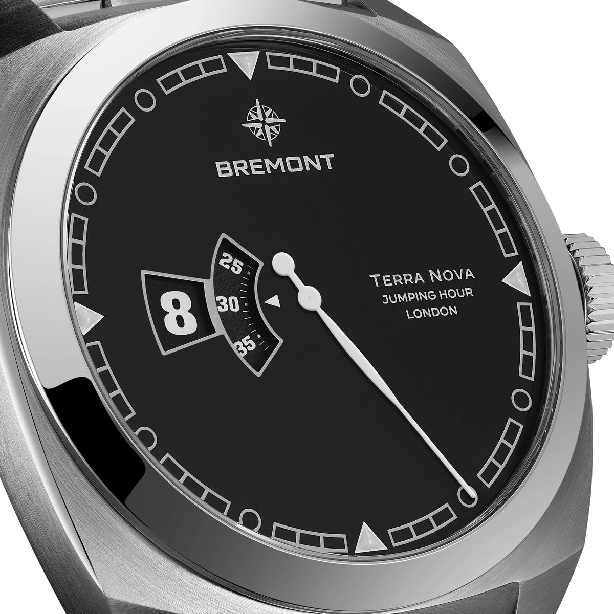 Bremont Watches | Mens | Terra Nova Terra Nova 40.5 Jumping Hour TN40-JH-SS-BK-L-S