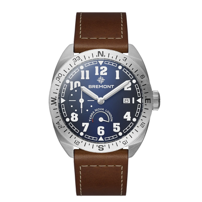 Bremont Watches | Mens | Terra Nova Terra Nova 40.5 Turning Bezel Power Reserve TN40-PWR-SS-BL-L-S