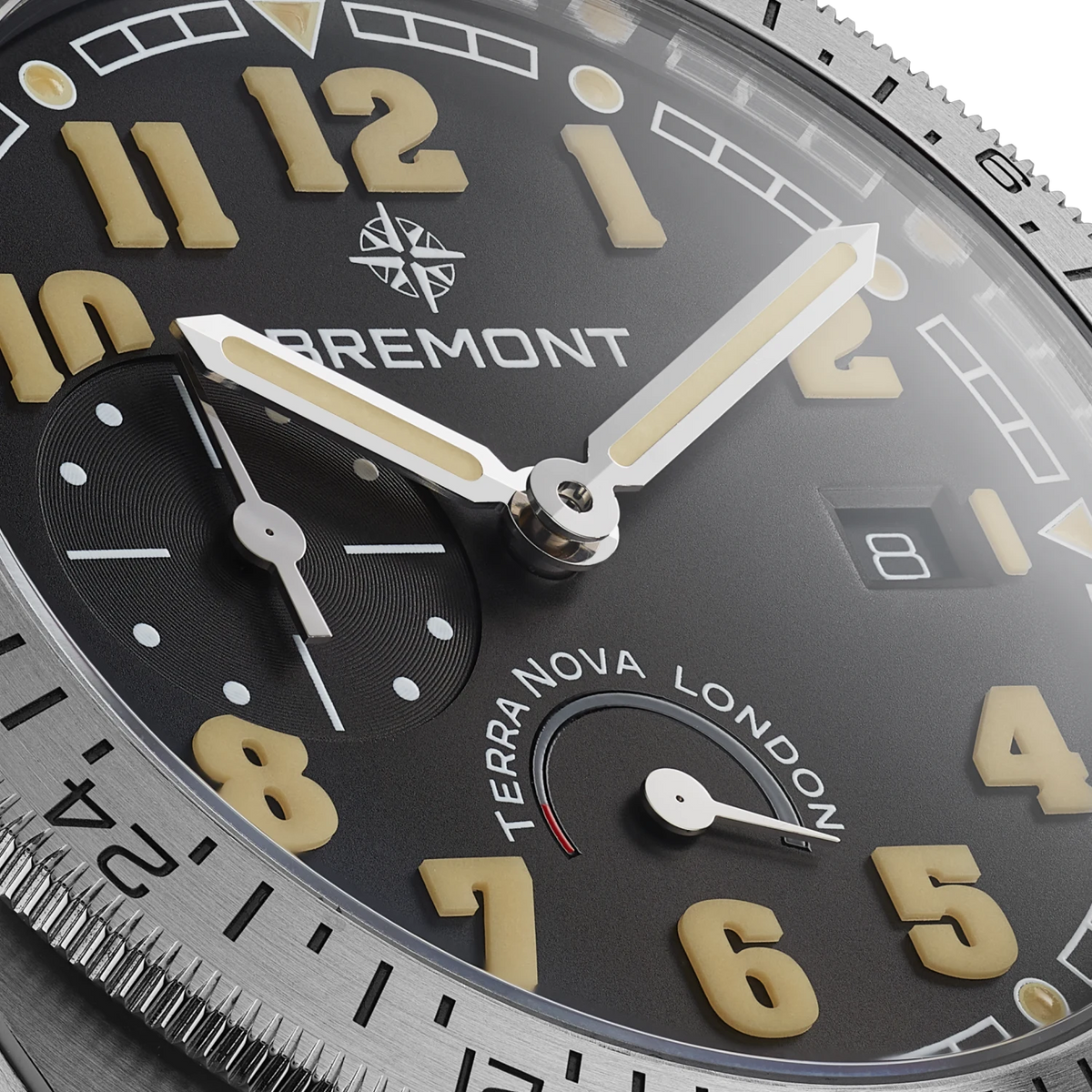 Bremont Watches | Mens | Terra Nova Terra Nova 40.5 Turning Bezel Power Reserve TN40-PWR-SS-BK-L-S