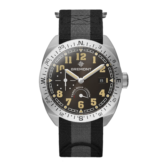 Bremont Watches | Mens | Terra Nova Terra Nova 40.5 Turning Bezel Power Reserve TN40-PWR-SS-BK-N-S
