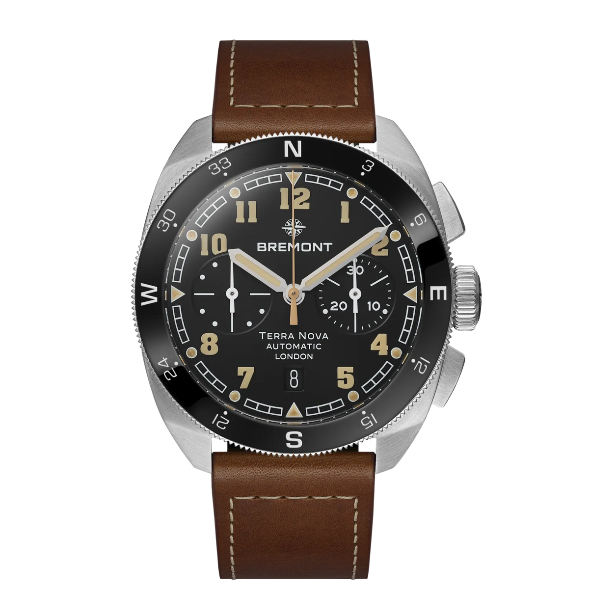 Bremont Watches | Mens | Terra Nova Terra Nova 42.5 Chronograph TN42-CHR-SS-BK-L-S