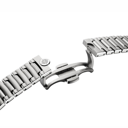 Bremont Watches | Mens | Terra Nova Terra Nova 35mm Jumping Hour Burgundy Bracelet TN35-JH-SS-BG-B