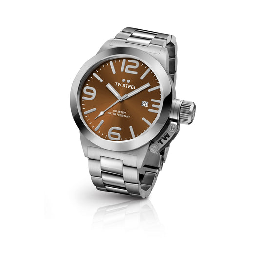 TW Steel Canteen 45mm Steel Sunray brown On Steel Bracelet CB21