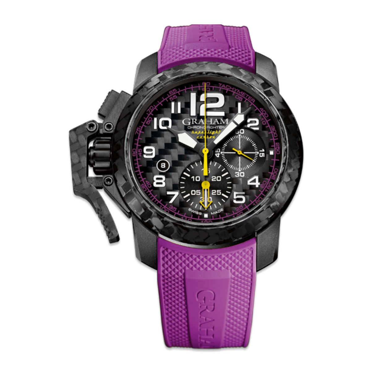Graham CHRONOFIGHTER SUPERLIGHT CARBON - PURPLE AND BLACK 2CCBK.V01A