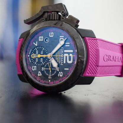 Graham CHRONOFIGHTER SUPERLIGHT CARBON - PURPLE AND BLACK 2CCBK.V01A