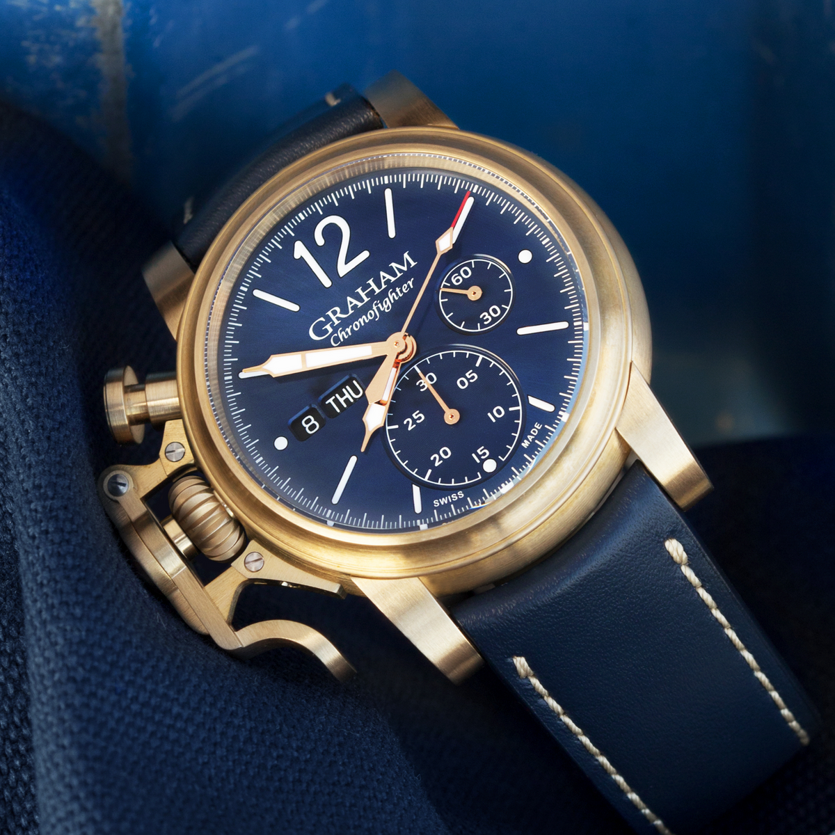 Graham CHRONOFIGHTER VINTAGE BRONZE & BLUE 2CVAK.U01A
