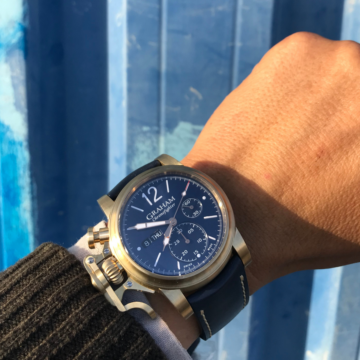 Graham CHRONOFIGHTER VINTAGE BRONZE & BLUE 2CVAK.U01A