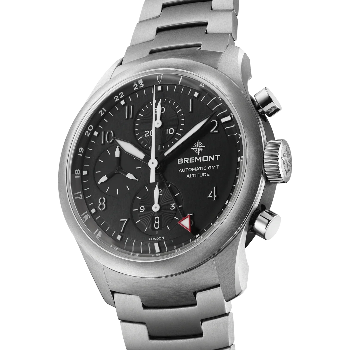 Bremont Watches | Mens | Altitude Altitude Chronograph GMT ALT42-CHR-G-SS-BK-B