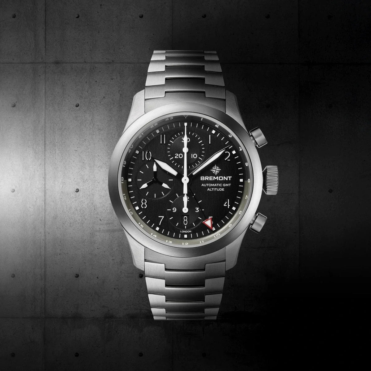 Bremont Watches | Mens | Altitude Altitude Chronograph GMT ALT42-CHR-G-SS-BK-B