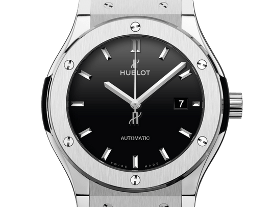 Hublot Classic Fusion Titanium Black Shiny on Rubber 42 mm 542.NX.1270.RX