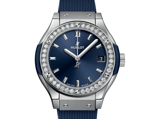 Hublot Classic Fusion Titanium Blue Diamonds 33 mm 581.NX.7170.RX.1104