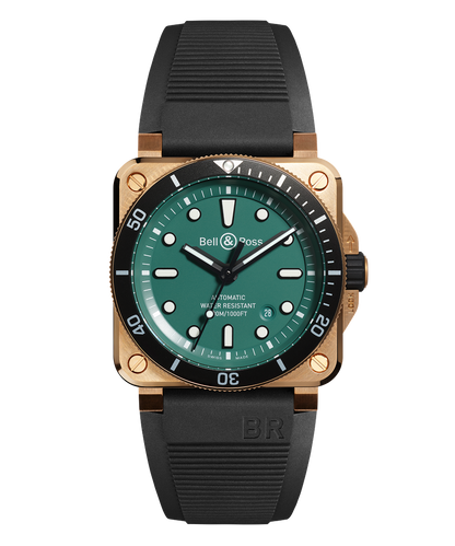 Bell & Ross Watch BR-03 Diver Black & Green Bronze BR0392-D-LT-BR/SRB