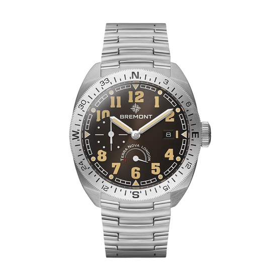 Bremont Watches | Mens | Terra Nova Terra Nova 40.5 Turning Bezel Power Reserve TN40-PWR-SS-BK-B